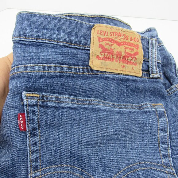 Levi Strauss & Co 505 Red Tab Men's Blue Jeans WPL423 Straight Leg 34X28 - Picture 9 of 9